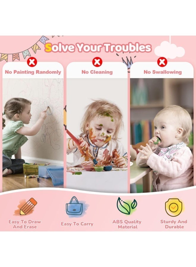 Mumfactory Toddler Toys Magnetic Drawing Board Tablet for kids Age 1 2 3 Years Old - pink - Image 4